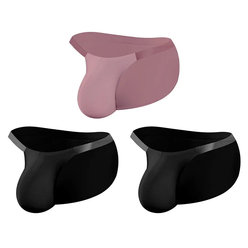 Men's Underwear Low Waist Nylon Briefs Solid Color Simple Underpants Male High Quality Comfortable Sports Shorts Panties