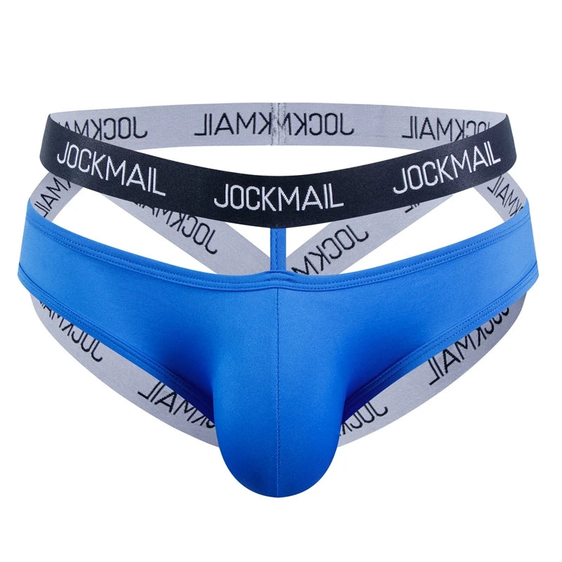 Men Jockstrap Harness Mens Bondage Gay Hombre Stage Nighclubwear Sexy Underwear Thong G String Penis Pouch Ice silk transparent