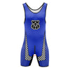 Men’s Zip-Front & Back Wrestling Singlet – Sleeveless Compression Bodysuit | Breathable Stretch Fit | Powerlifting, Gym & Performance One-Piece