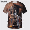 Fashion Retro Knights Templar 3D Printed Men's T-Shirts Summer Casual Streetwear Couple Tees Short Sleeve Tops Drop Shipping 5XL