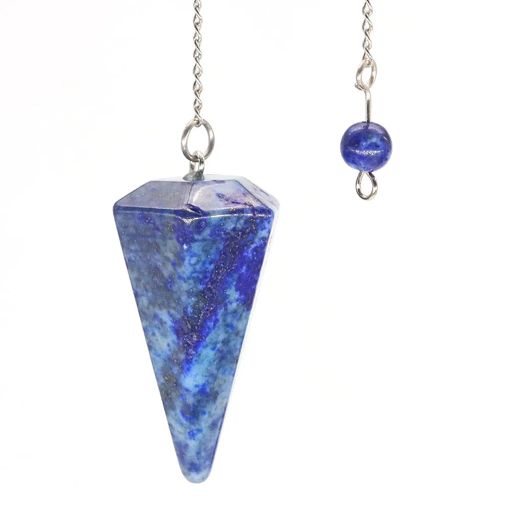 Natural Crystal Pendulums for Divination Dowsing Amethyst Pink Quartz Pendulum Reiki Healing Gem Stone Pendant Pendulos