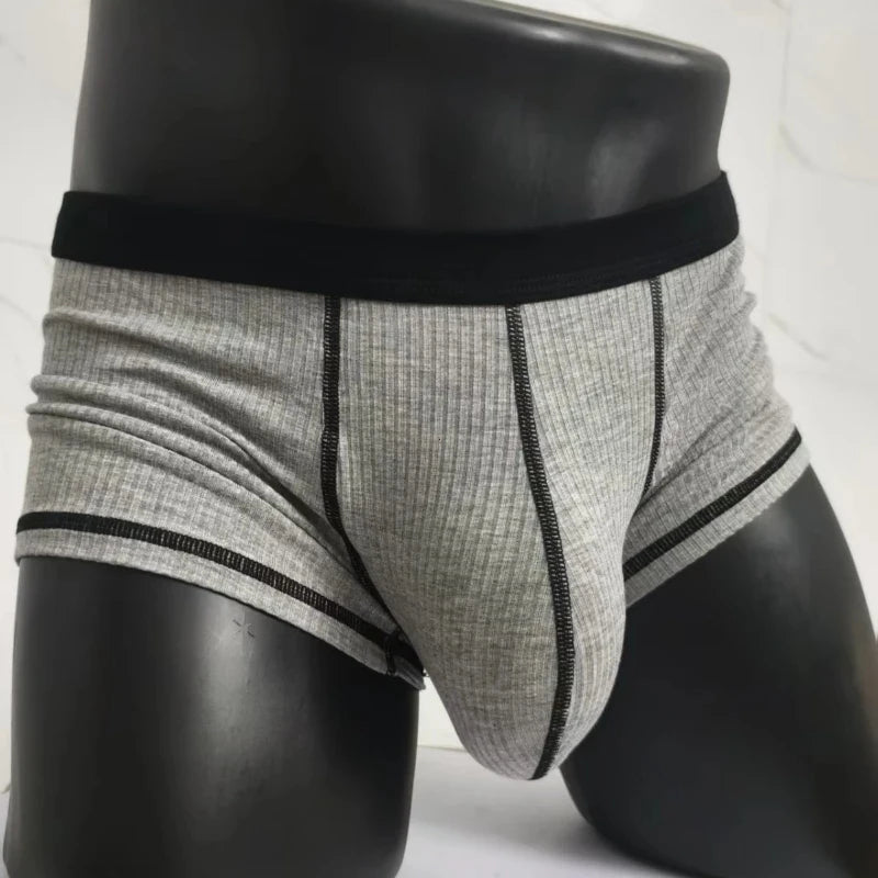 Large-bag Design Men's Underwear Boxers Sweat-absorbing Thin Breathable Boxershorts U-convex Four-corner Men's Underwear Panties