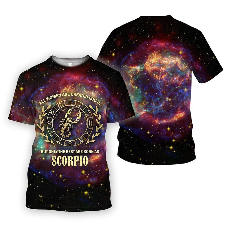 Animal Men's T Shirt Summer Short Sleeve Scorpion 3D Print Funny T-Shirts Fashion Casual Male Sportshirt Oversized Mens Clothing