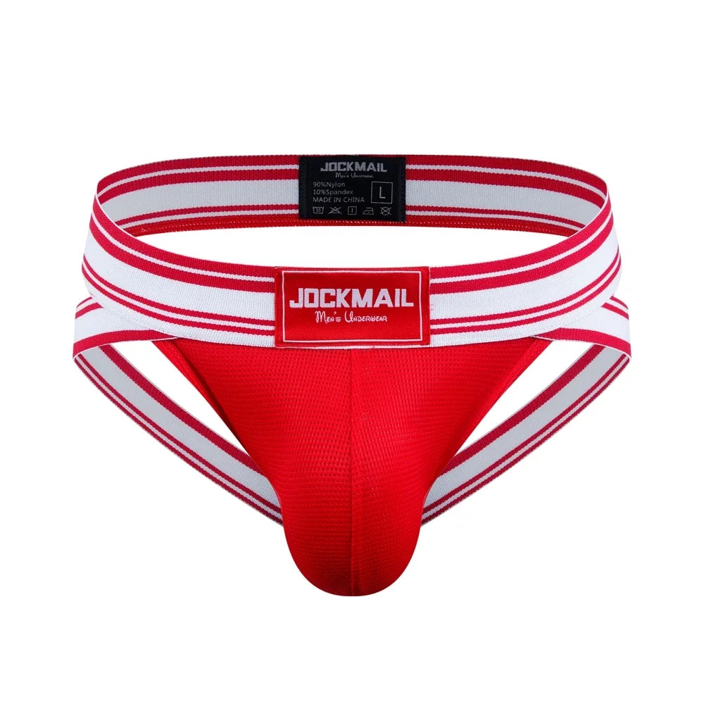 Fashion Breathable Cotton Mens Jockstrap Underpants G String Thongs Men Underwear Lingeries for Gay Calzoncillo Hombre