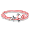 MKENDN Nautical Style Men Anchor Bracelet Handmade Adjustable Surfering Rope Braslet Unfading 3mm Thin String Braclet Homme
