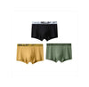 1/3Pc Men Panties Breathable Antibacterial Boxer Shorts Four-corner Shorts Teenagers Knitted Pure Color  U Convex Male Underpant