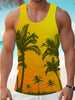 Summer Tank Top Men's Hawaii Beach Casual Clothing Quick Drying Silk Fit Sleeveless Shirt Mens Fashionable Body-Shaping Tank Top