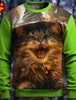 3D Printed Halloween Kitten Pattern 3D Printed Autumn Men's Crew Neck T-Shirt Casual Long Sleeve Oversized Pullover Fashion Tops