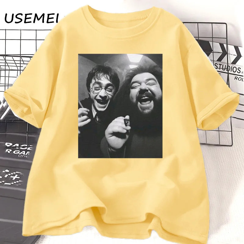 Harry Potter Hagrid Funny T Shirt Smoking
