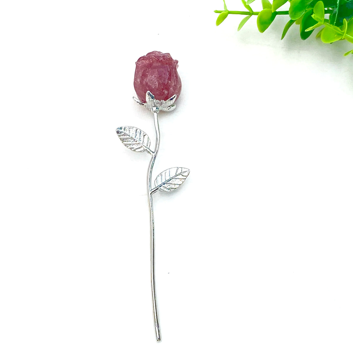 1PC Crystal Carved Rose Flower,Excellent Gifts,Ideal for Valentine's Day,Mother's Day,Graduation Gift,Home Decor Accent