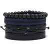Modyle Multi-layer Gothic Leather Bracelet Set Punk Viantage Wings Charms Handwoven Bracelets for Men Jewelry Gifts