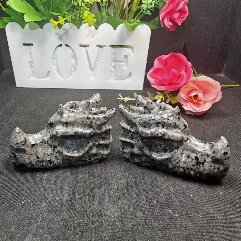 Yooperlite Crystal Skulls Carved Dragon Head