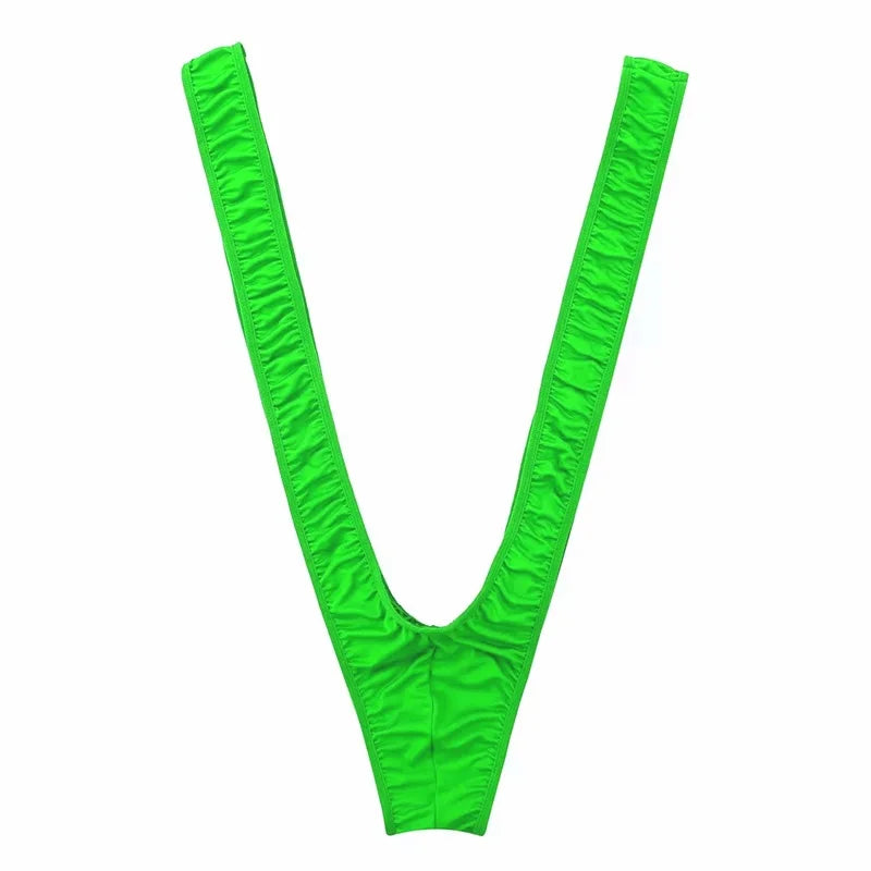 CLEVER-MENMODE Men's Sexy Bodysuit V-shaped Suspender Jumpsuit Erotic Lingerie G String Panties Thong Sissy Fetish Nightwear