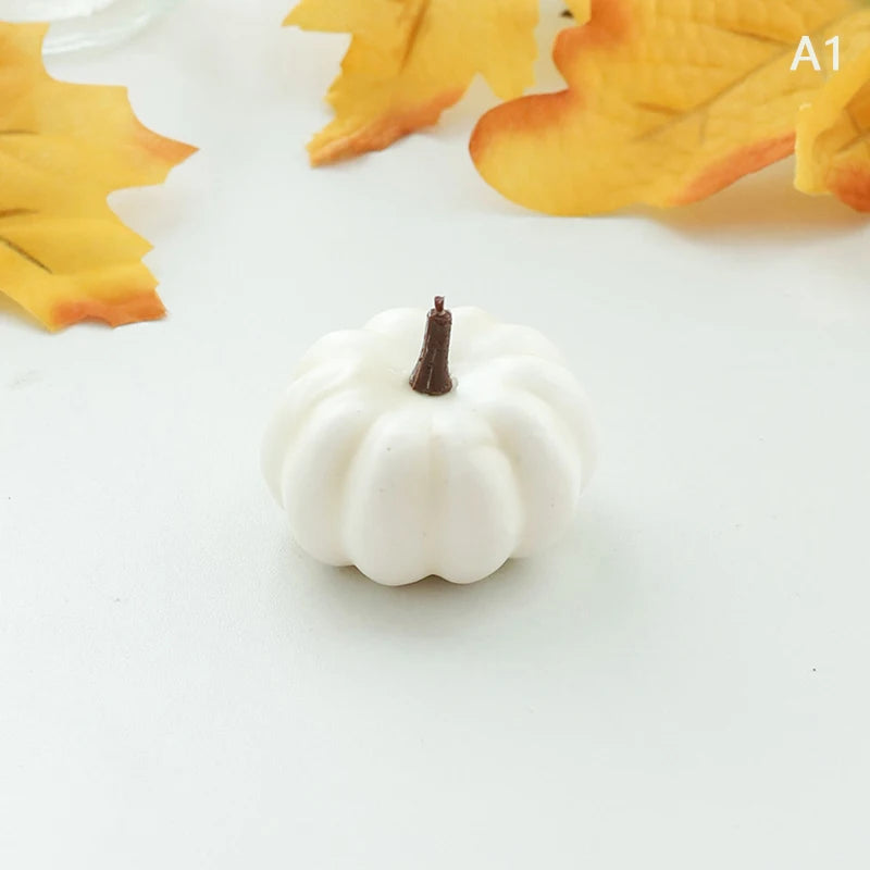 Mini Plastic Artificial Halloween Pumpkin Decor Simulation Vegetable DIY Craft Halloween Home Party Decor Prop Farmhouse Harvest