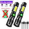 UV Light & Strong Light Flashlight USB Rechargeable Camping Lantern Pets Urine Stains Black Light Led Ultraviolet Torch Lamp