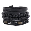 Modyle Multi-layer Gothic Leather Bracelet Set Punk Viantage Wings Charms Handwoven Bracelets for Men Jewelry Gifts