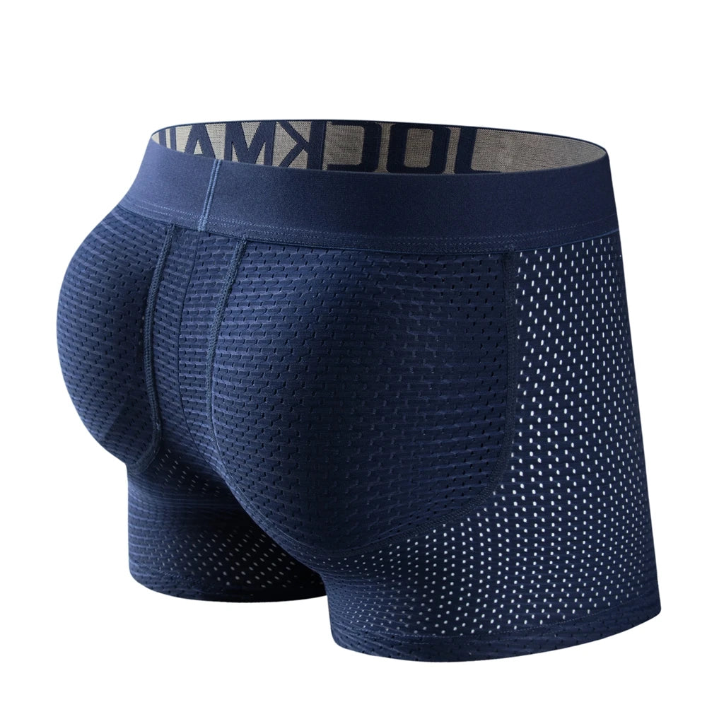 Sexy Men Underwear Boxer Shorts Push Up Padded Underwear Men's Boxers Hip Butt Padded Elastic Truncks Enhancement or As Swimwear