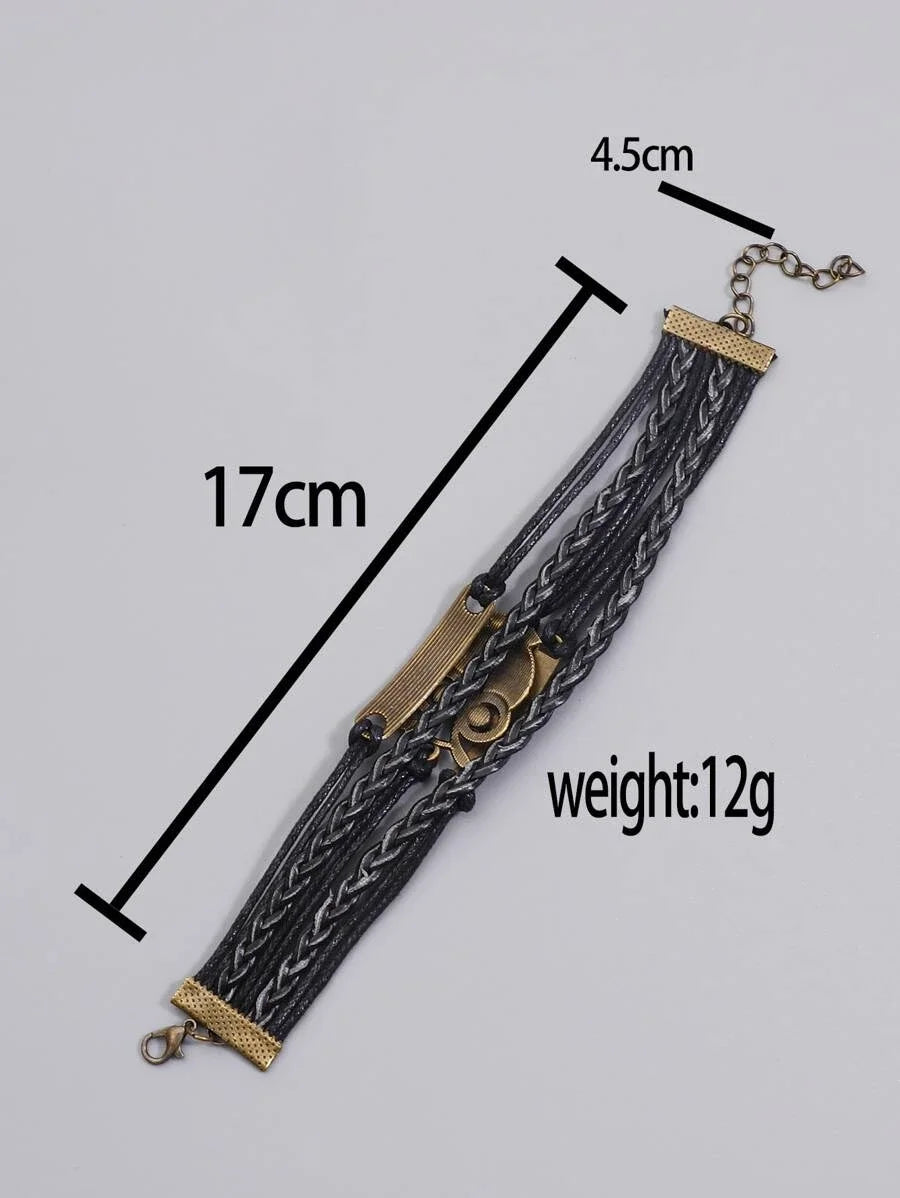 Black Love Dream Owl Infinity Bracelet