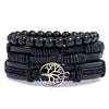 Modyle Multi-layer Gothic Leather Bracelet Set Punk Viantage Wings Charms Handwoven Bracelets for Men Jewelry Gifts