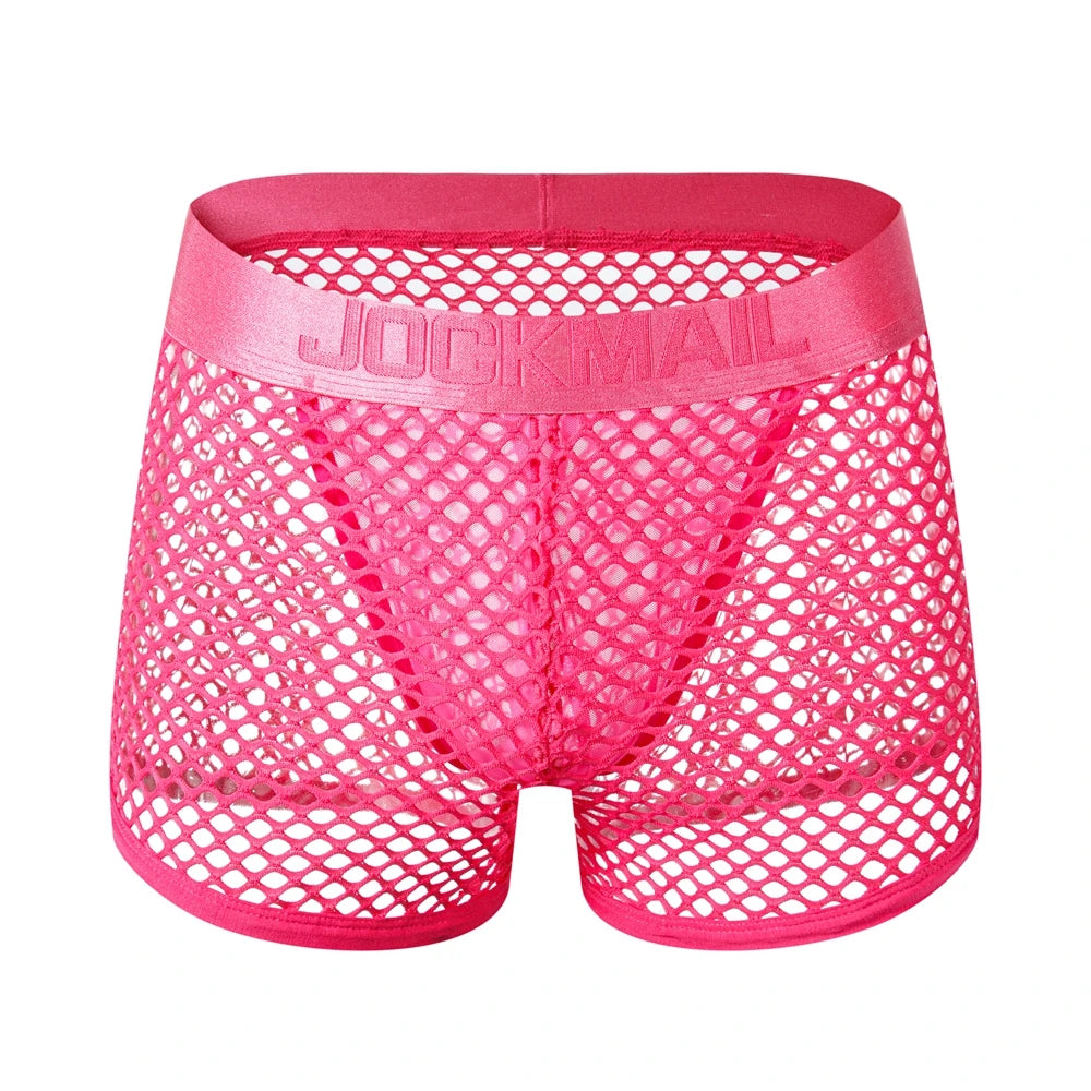 Men Underwear Boxer Thong 2 in 1 Lined with Thong Jockstrap Home Shorts Boxer Man Panties Sexy Soft Sport Short Boxer Mesh