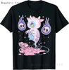 Skull and Crow Goat Retro Aesthetic Pastel Goth Art T-Shirt Women Kawaii Anime Clothes Hombre Camisetas Tops Vintage Men T Shirt
