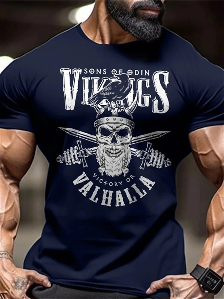 New Men's Fitness T-Shirt Fierce Gym Sports Short-Sleeved Top Quick-Dry Round Neck T-Shirt Fitness Competition Training Clothes