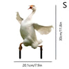 30*45cm Goose Acrylic Garden Stake Cute Goose Statue Garden Ornaments Lawn Potted Plant Decoration Flower Pot Embellishment