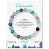 Healing Crystal Stone Bracelets With Card Natural Amethysts Lapis Lazuli Rose Quartzs 8mm Beads Bracelets For Women Men Jewelry