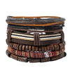 Bohemian Leather Bracelet Men Hand-woven Bracelet Men's Wooden Bead Bracelet Bracelet for Men Charm Bracelet Mens Jewellery