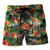 Funny 3D Printing Dinosaur Beach Shorts For Men Street Drawstring Swimming Trunks Kids Summer Animal Pattern Surfboard Shorts