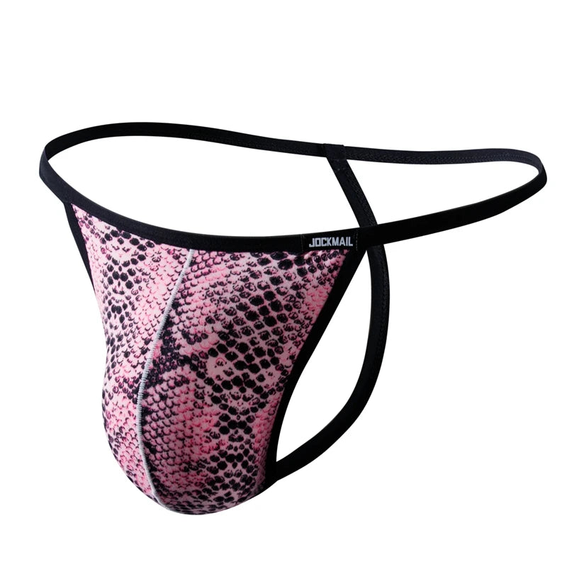 4 Piece Jockmail Animal Print G-Strings