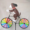 Three-dimensional Cartoon Animal Riding Windmill Cartoon Modelling Standing Pole Bicycle Wind Spinners Wind Spinners Lawn