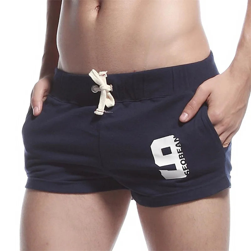 SEOBEAN Men Casual Shorts Cotton Breathable Fitness Jogger Sport Shorts Men's Clothing Bottoms Summer Shorts Home Lounge Gym