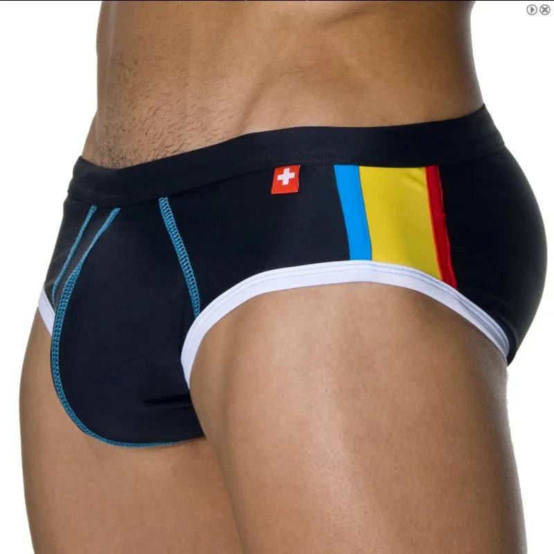 Men's Nylon Triangle Swim Briefs