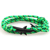 Mens Vintage Black Shark Bracelet Pure Hand Knitting Multicolor Rope Multilayer Bracelets For Women Men Cute Animal Jewelry Gift