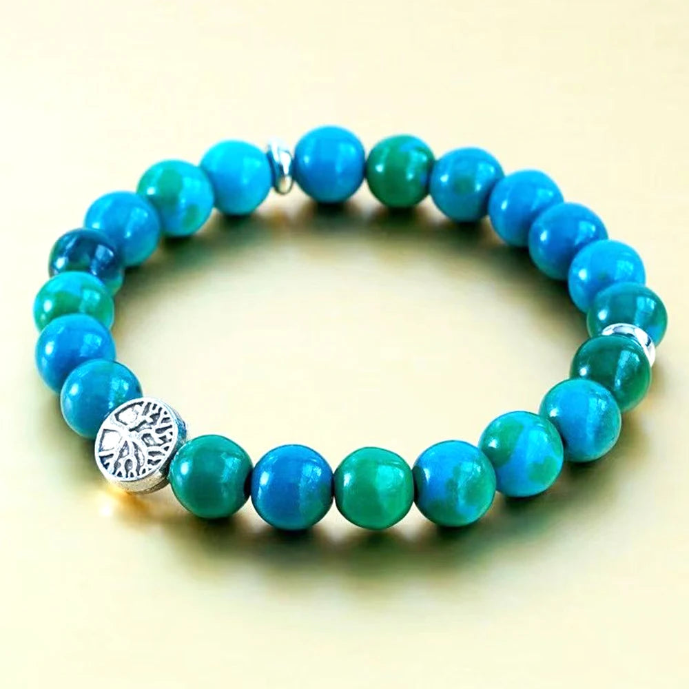 Ruberthen New Design 8 MM Phoenix Beads Tree Of Life Bracelet Fashion Womens Stress Relief Wrist Yoga Mala
