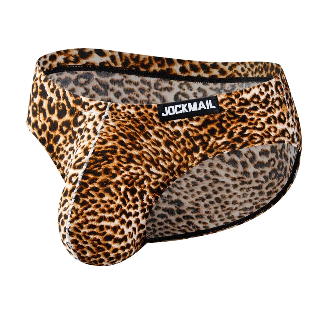 Leopard Print Sexy Briefs Men Bikini Underwear Slip Hombre Calzoncillos Hombre Kinckers Men Briefs Pouch Cuecas Gay Underwear