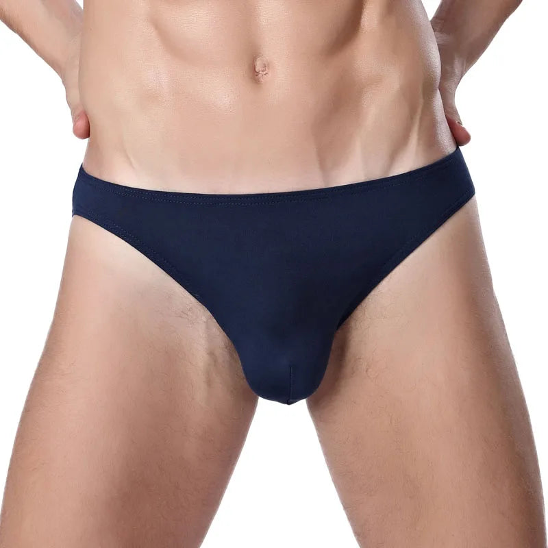 Men's Underwear, Men's Small Triangle Briefs, U-Convex Thin Elastic Sexy Low-Waist Tight-Fitting Narrow-Edge Briefs