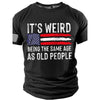 Summer Men's Retro Flag Printed T-shirt 3D Skull Round Neck Short Sleeve Casual Breathable Men's Large Size T Shirt Hot Model