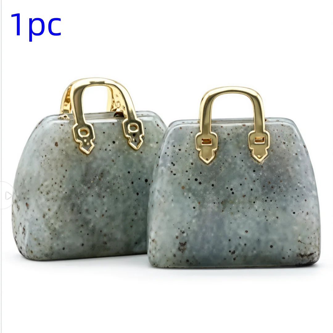 Crystal Handbag Gemstone Pendant Necklace