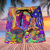 3D mushroom print men's casual shorts Tropical summer vitality style fashion shorts, quick-drying and comfortable close-fitting