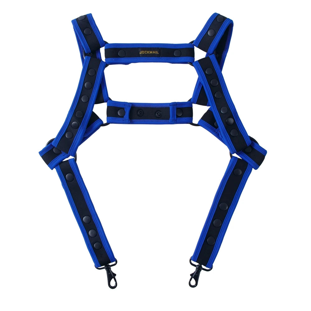 Men Elastic Crop Top Jockstrap Hollow Two Piece Lingerie Set Bodysuit Sexy Adjust Fetish Elastic High Waist Garter Body Harness