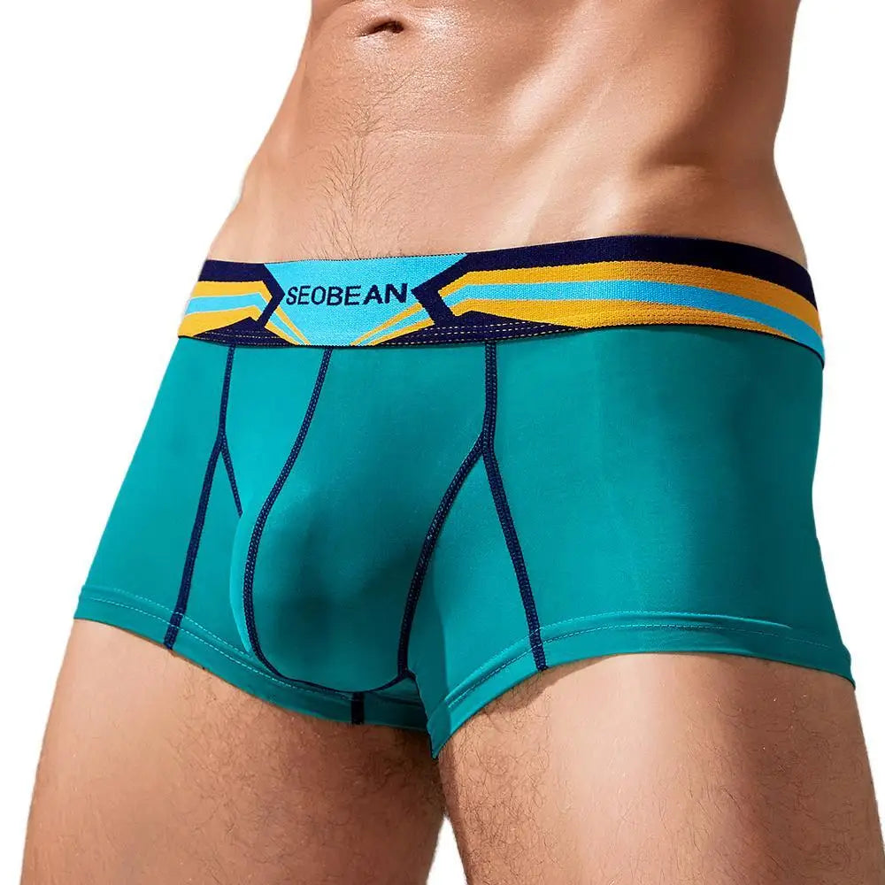 SEOBEAN Men’s Low-Rise Breathable Boxer Shorts
