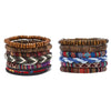 Bohemian Leather Bracelet Men Hand-woven Bracelet Men's Wooden Bead Bracelet Bracelet for Men Charm Bracelet Mens Jewellery