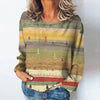Women's Natural Scenery Printed Long Sleeve T-Shirt Casual Ladies Tops Daily Loose Clothes Retro Casual Fashion Ladies T-Shirt