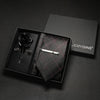 Wine red Men Tie Paisley Silk Tie Pocket Square Cufflink Luxury Gift Box Set Wedding Gravat Accessories Neck Tie For Men