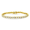 14K Rose Gold Plated .925 Sterling Silver 1/4 Cttw Diamond Round Miracle Plate and "S" Link Tennis Bracelet (I-J Color, I2- I3 Clarity) - 7"