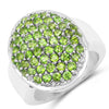 2.17 Carat Genuine Chrome Diopside .925 Sterling Silver Ring