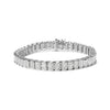 14K Yellow Gold 5.0 Cttw Invisible Set Princess-cut Diamond Buckle Link Tennis Bracelet (H-I Color, SI2-I1 Clarity) - Size 7.25"