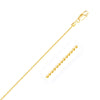 14k Yellow Gold Diamond-Cut Bead Chain 1.2mm